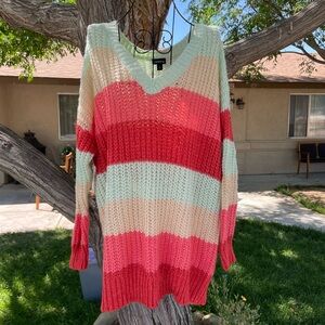 Torrid multi color cable knit oversized sweater in GUC.